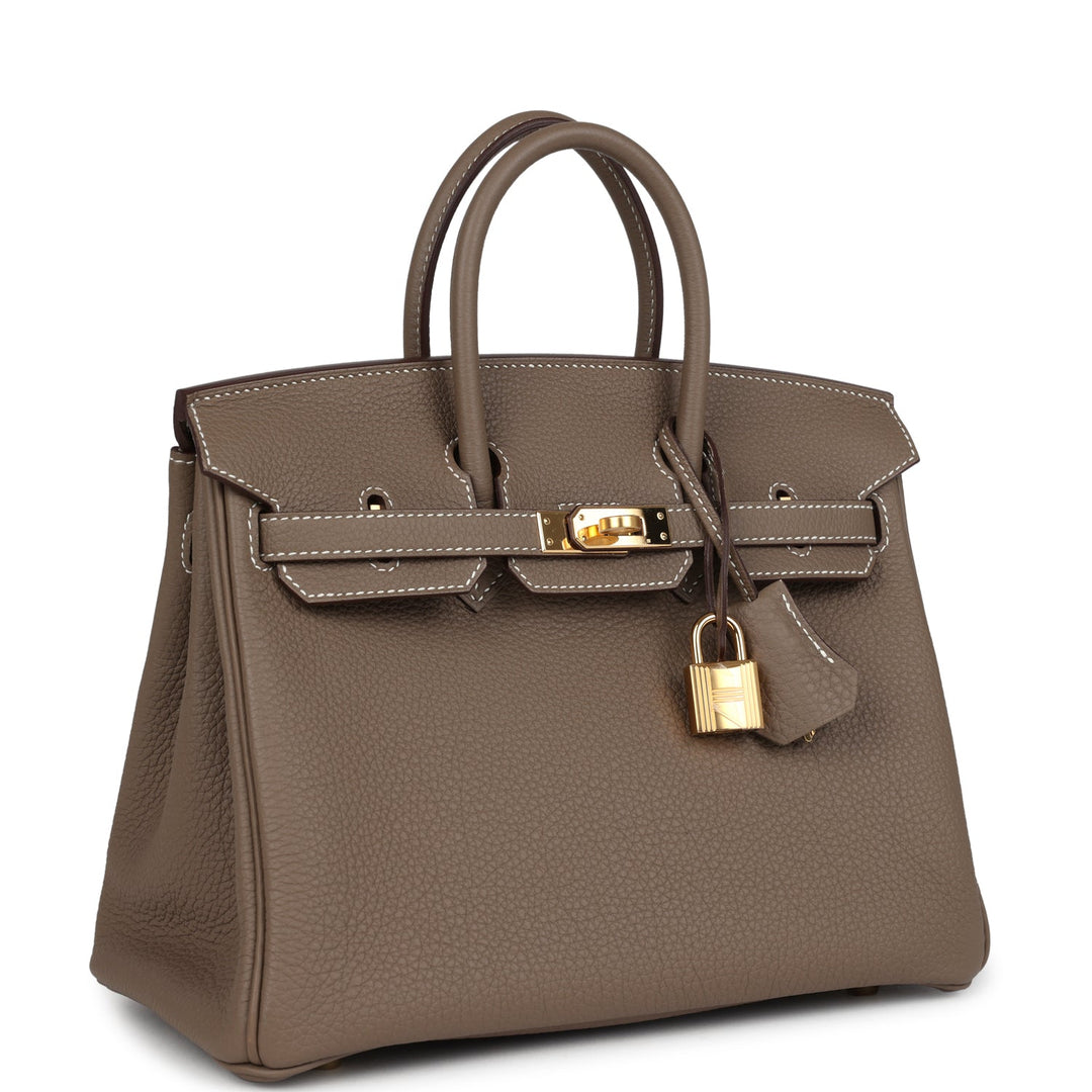 Hermes Birkin 25 Etoupe Togo Gold Hardware