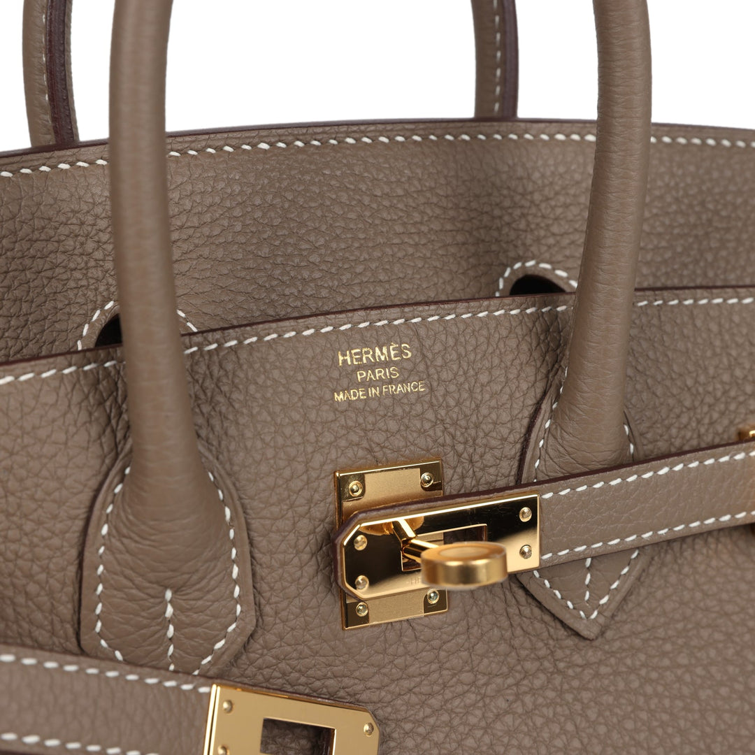 Hermes Birkin 25 Etoupe Togo Gold Hardware