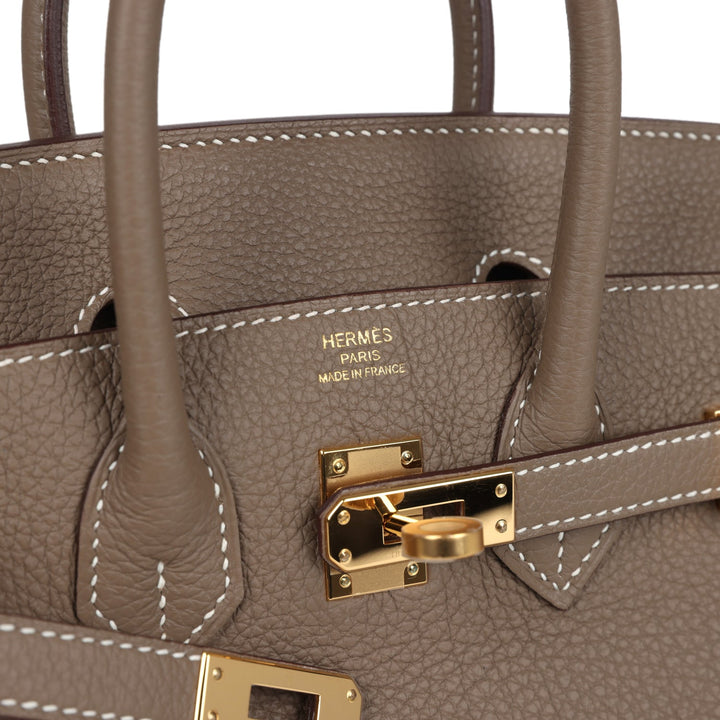 Hermes Birkin 25 Etoupe Togo Gold Hardware
