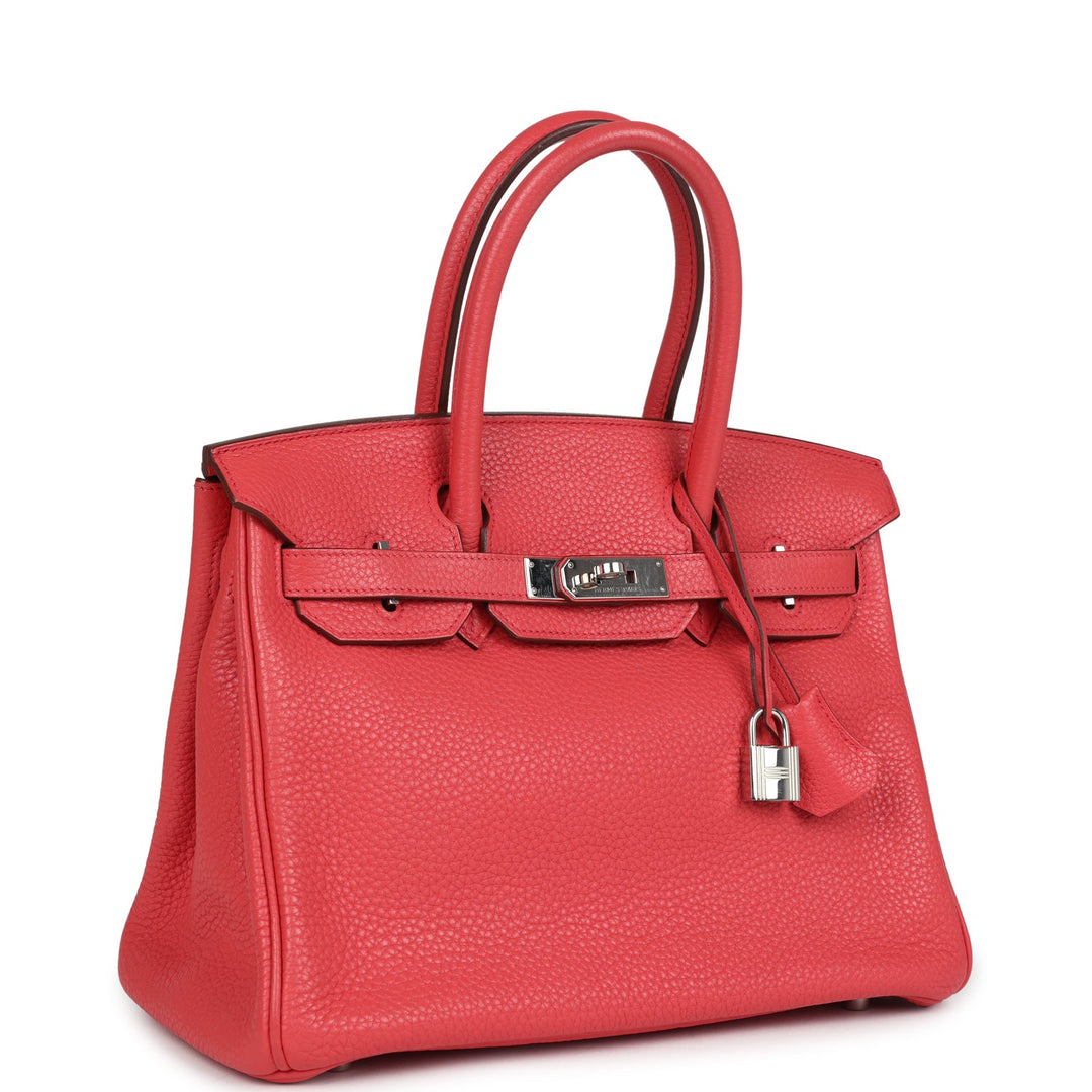 Hermes Birkin 30 Bougainvillea Clemence Palladium Hardware