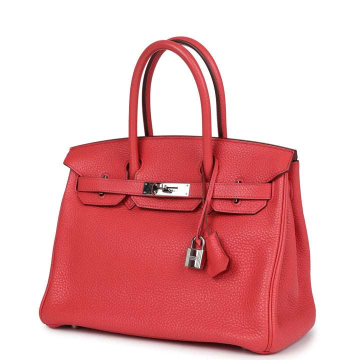 Hermes Birkin 30 Bougainvillea Clemence Palladium Hardware