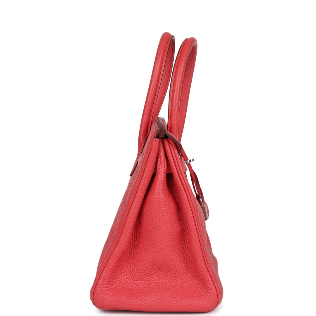Hermes Birkin 30 Bougainvillea Clemence Palladium Hardware