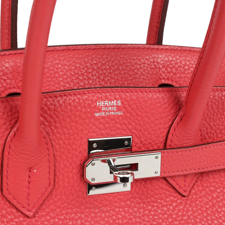 Hermes Birkin 30 Bougainvillea Clemence Palladium Hardware