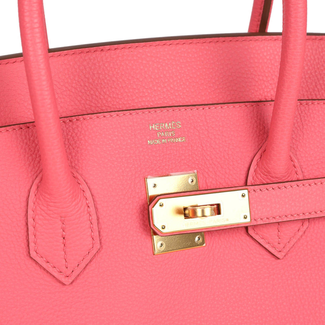Hermes Birkin 35 Rose Lipstick Togo Gold Hardware