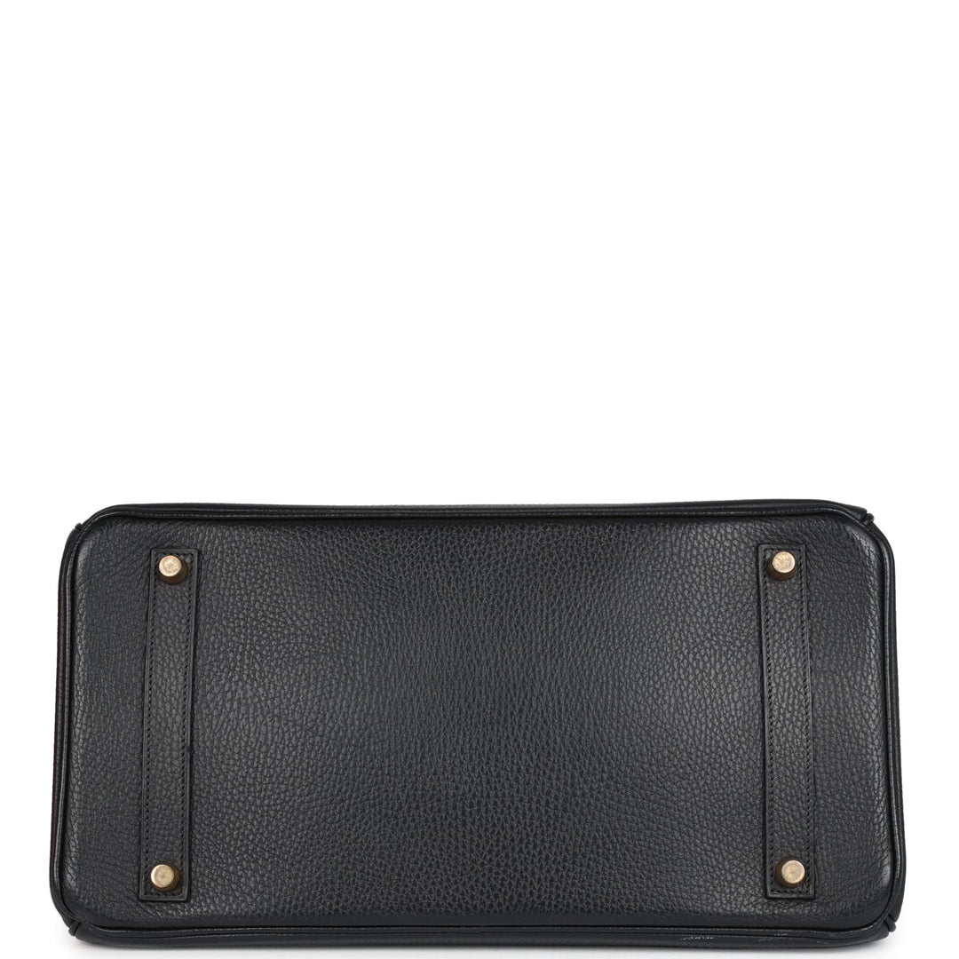 Hermes Birkin 35 Black Ardennes Gold Hardware