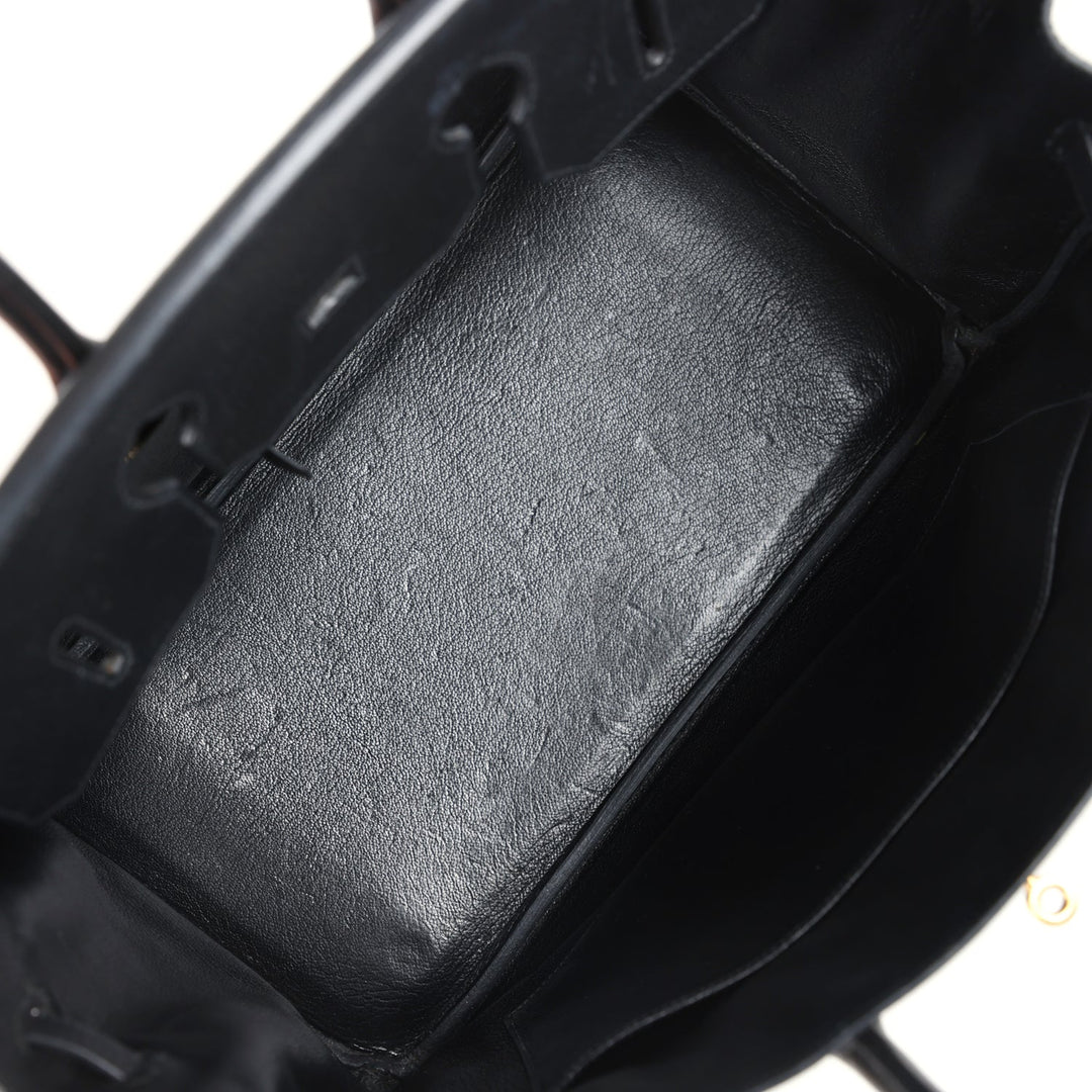 Hermes Birkin 35 Black Ardennes Gold Hardware