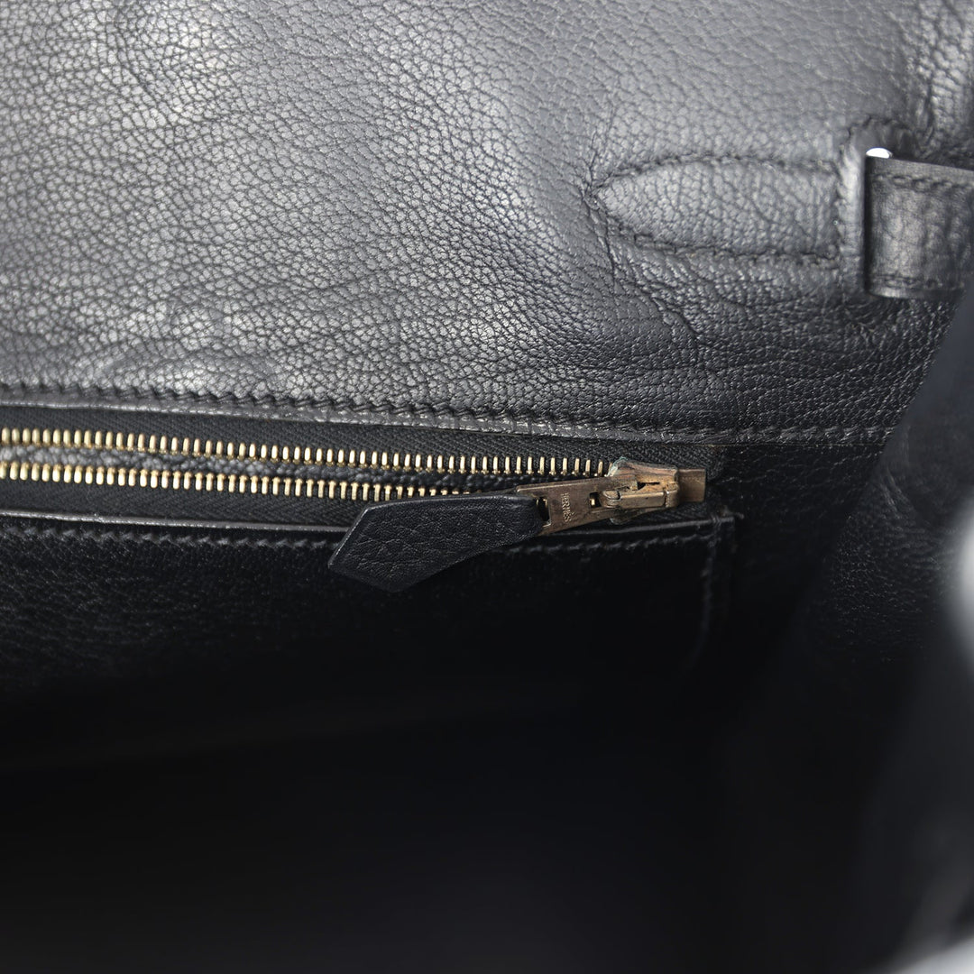 Hermes Birkin 35 Black Ardennes Gold Hardware