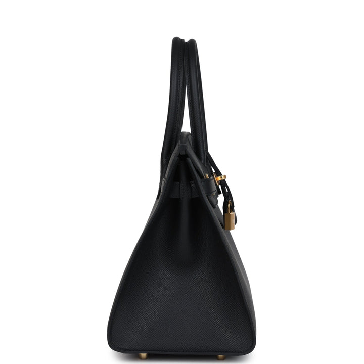 Hermes Birkin Sellier 30 Black Epsom Gold Hardware