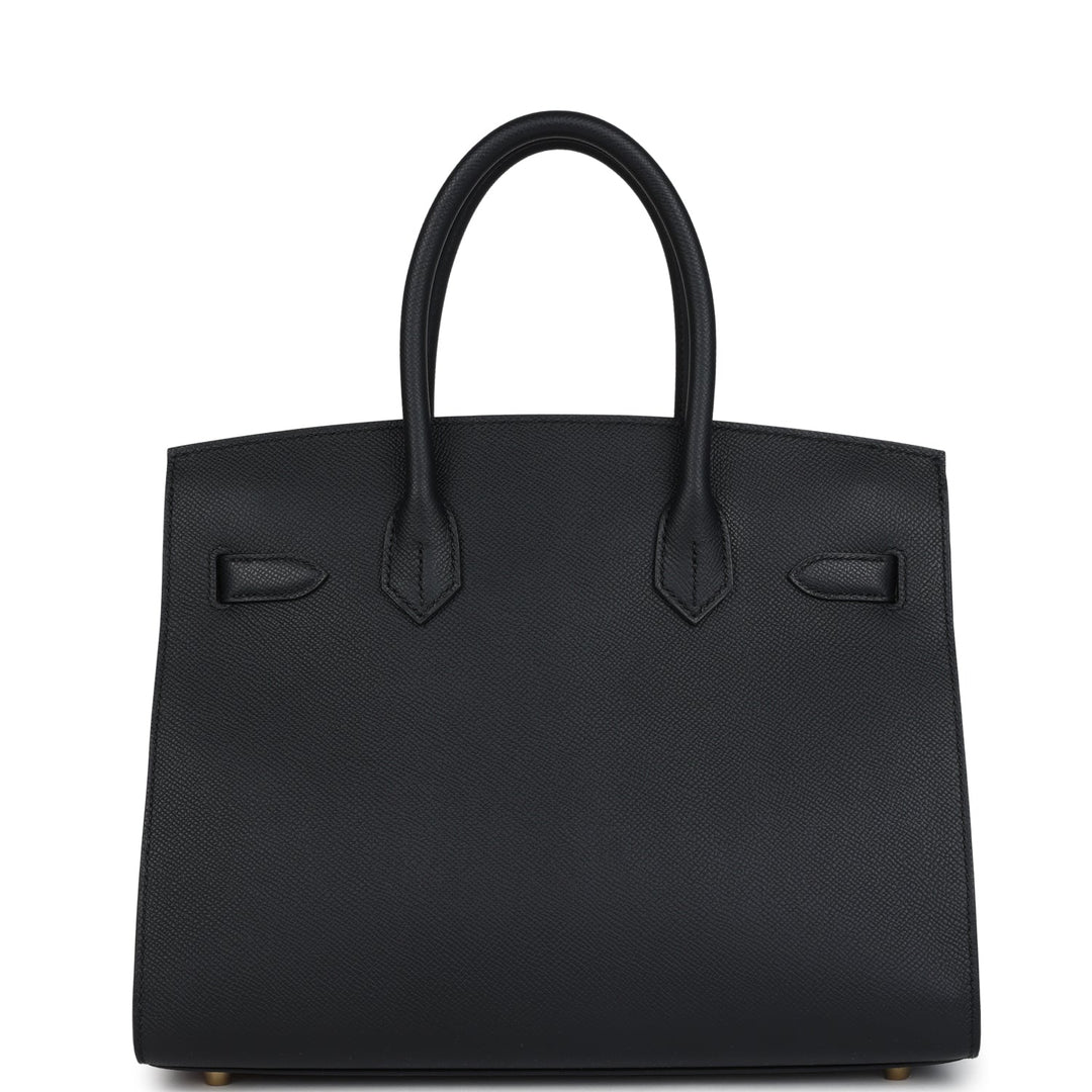 Hermes Birkin Sellier 30 Black Epsom Gold Hardware