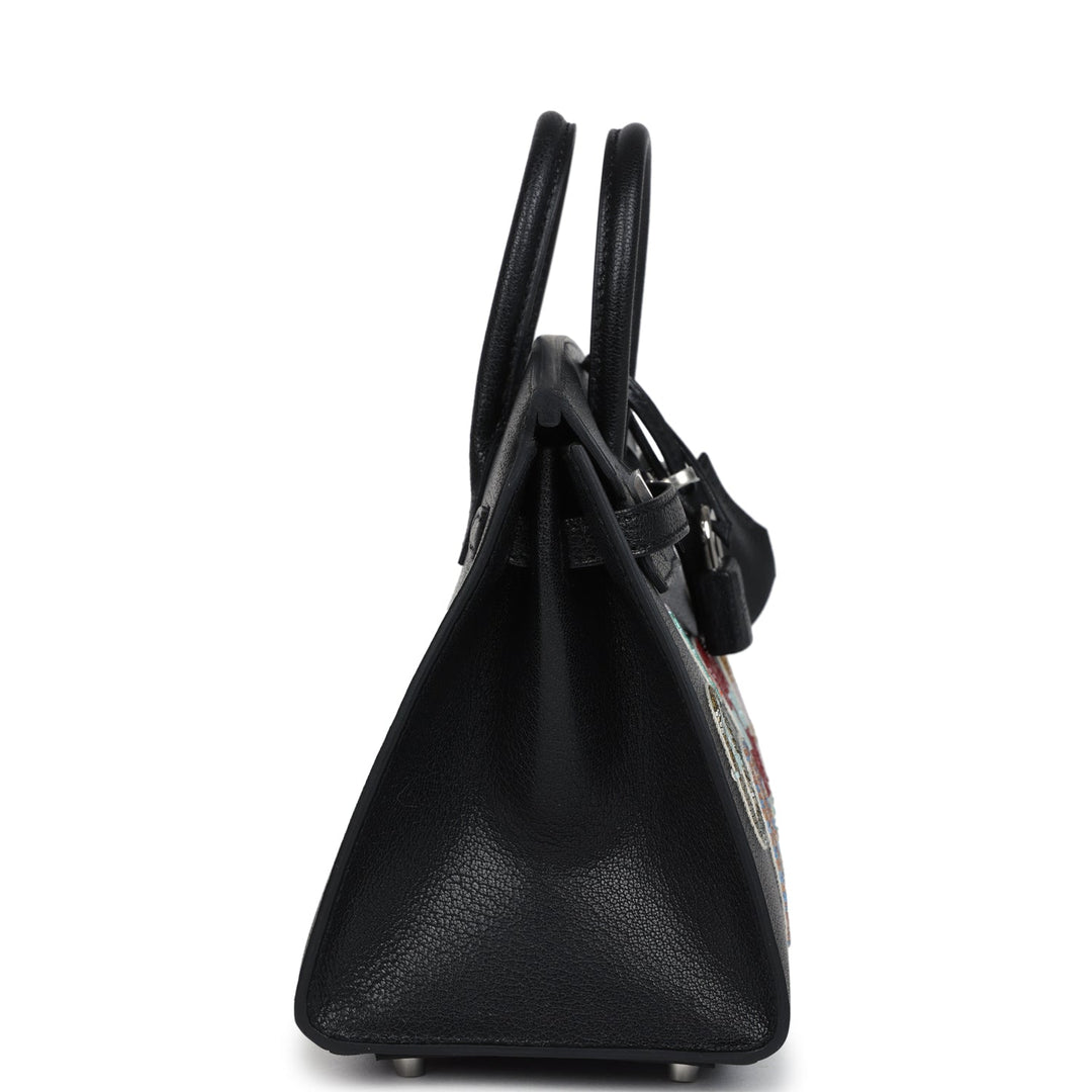 Hermes Birkin Sellier 20 “Bouclerie Moderne Casaque” Black Chevre Chamkila Palladium Hardware
