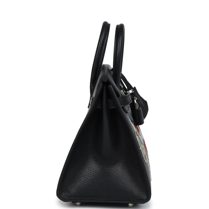 Hermes Birkin Sellier 20 “Bouclerie Moderne Casaque” Black Chevre Chamkila Palladium Hardware