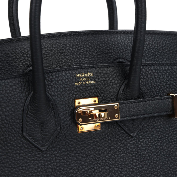Hermes Birkin 25 Black Togo Rose Gold Hardware