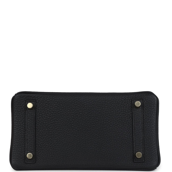 Hermes Special Order (HSS) Birkin 25 Black Verso Togo Brushed Gold Hardware