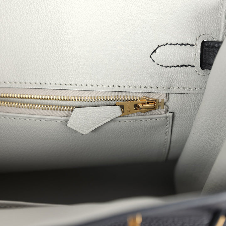 Hermes Special Order (HSS) Birkin 25 Black Verso Togo Brushed Gold Hardware