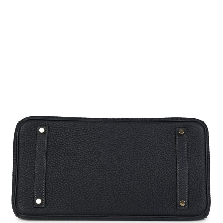 Hermes Birkin 35 Black Fjord Gold Hardware