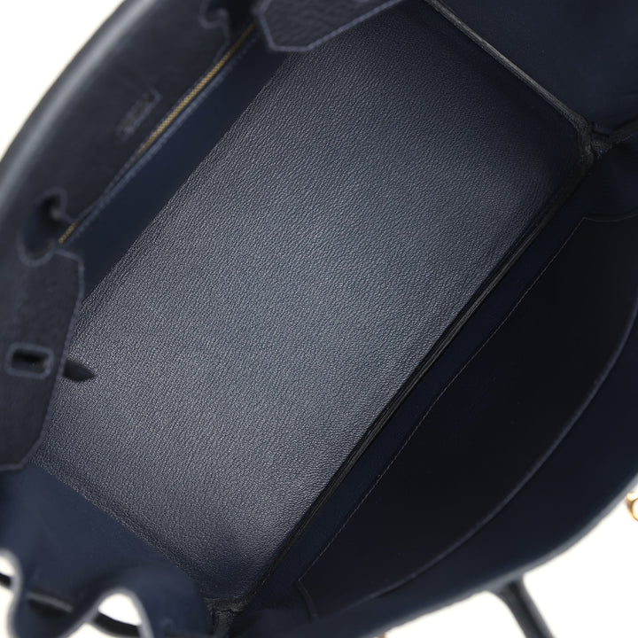 Hermes Birkin 35 Black Fjord Gold Hardware