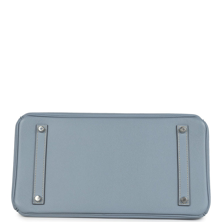 Hermes Birkin 35 Bleu Lin Epsom Palladium Hardware