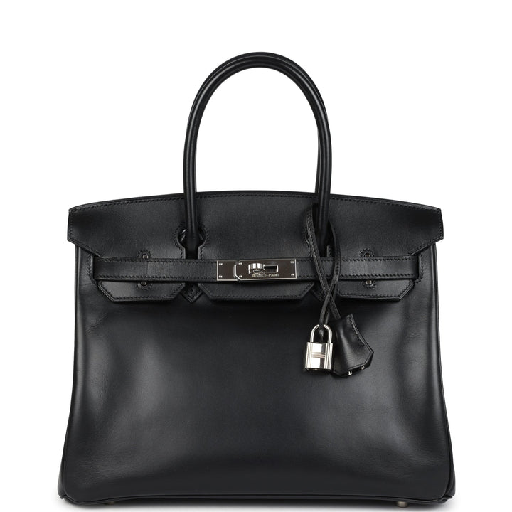 Hermes Birkin 30 Black Box Palladium Hardware