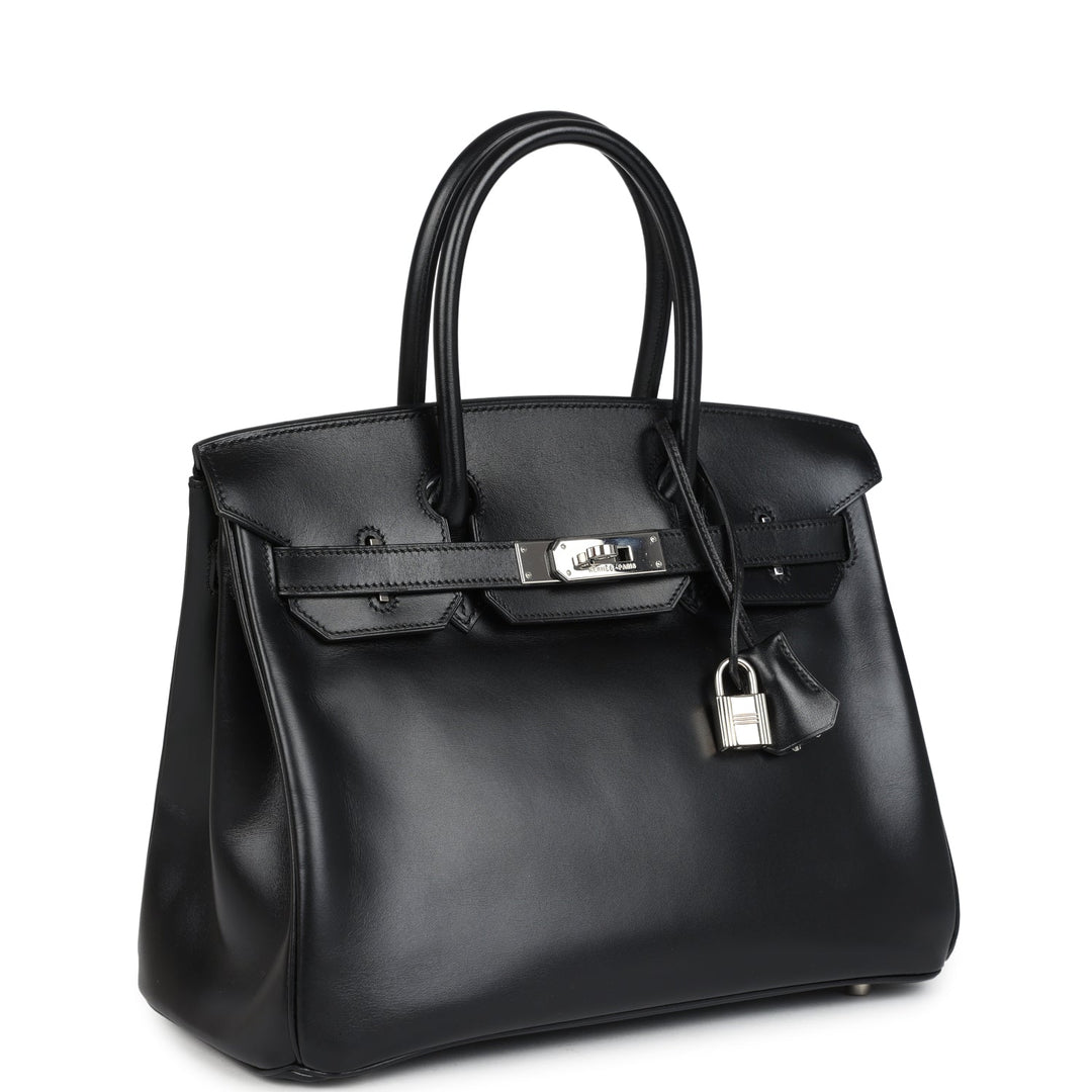 Hermes Birkin 30 Black Box Palladium Hardware