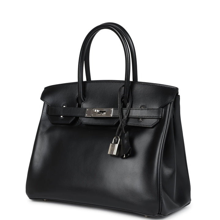 Hermes Birkin 30 Black Box Palladium Hardware