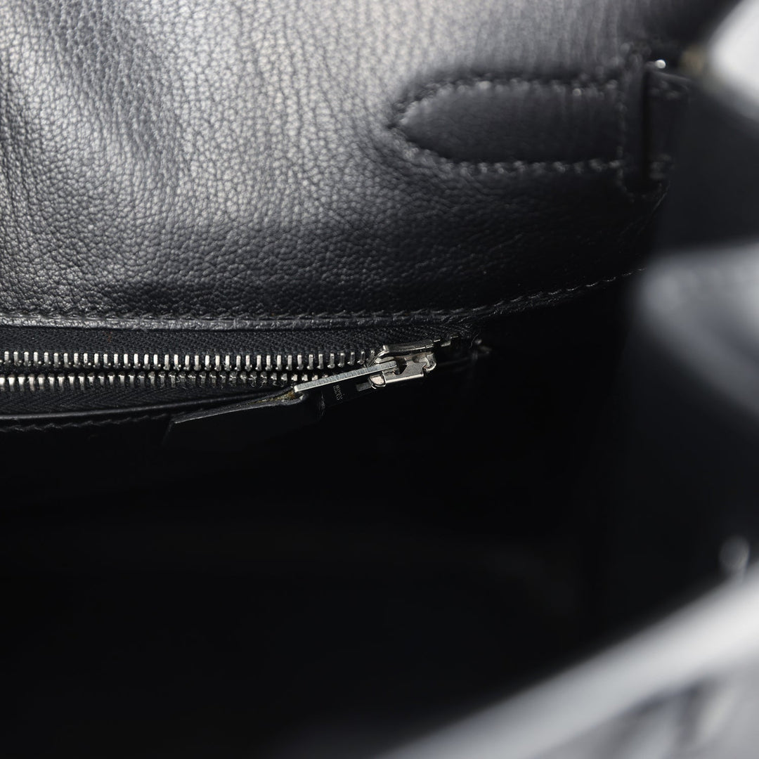 Hermes Birkin 30 Black Box Palladium Hardware