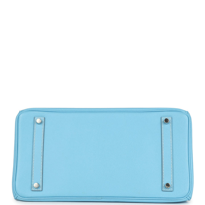 Hermes Birkin 35 Bleu Celeste Candy Epsom Palladium Hardware