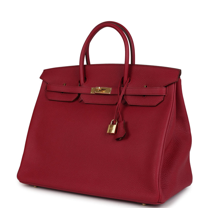 Hermes Birkin 40 Rubis Togo Gold Hardware