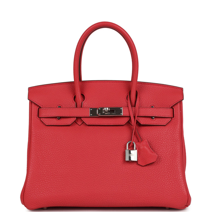 Hermes Birkin 30 Bougainvillea Clemence Palladium Hardware
