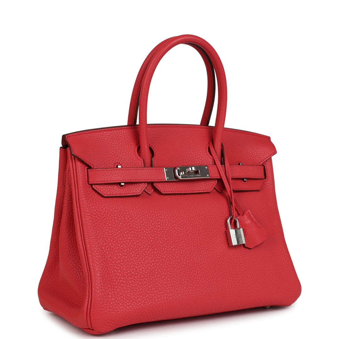 Hermes Birkin 30 Bougainvillea Clemence Palladium Hardware