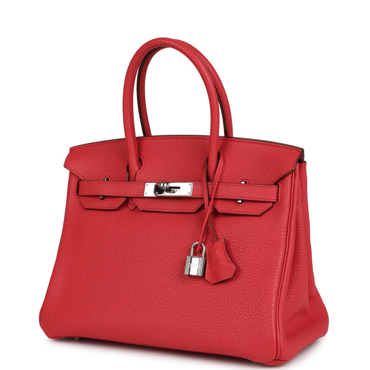 Hermes Birkin 30 Bougainvillea Clemence Palladium Hardware