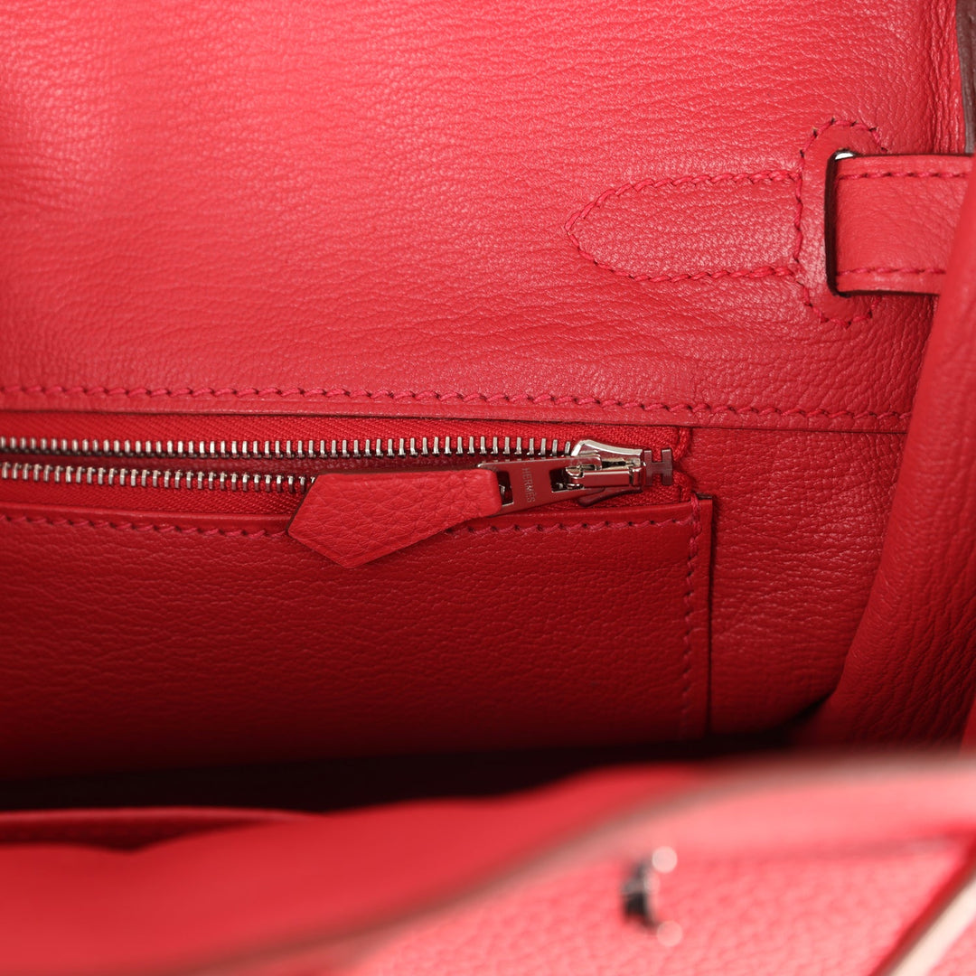 Hermes Birkin 30 Bougainvillea Clemence Palladium Hardware