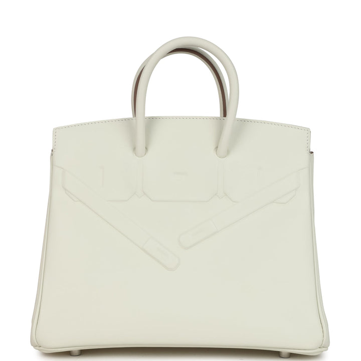 Hermes Birkin Shadow 25 Mushroom Swift Palladium Hardware