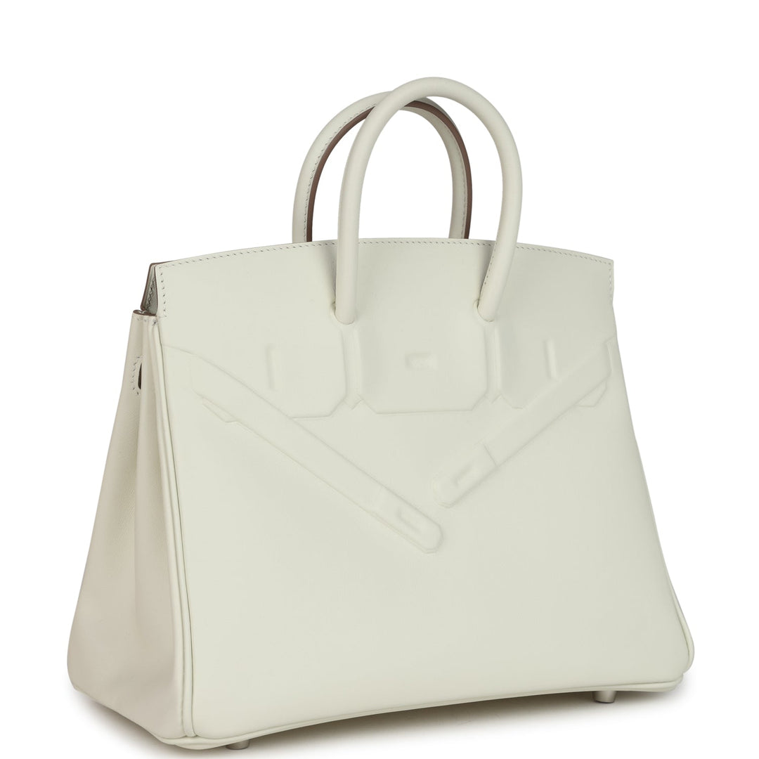 Hermes Birkin Shadow 25 Mushroom Swift Palladium Hardware