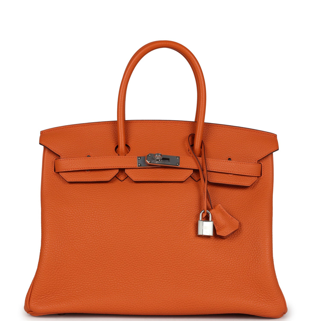 Hermes Birkin 35 Orange Togo Palladium Hardware