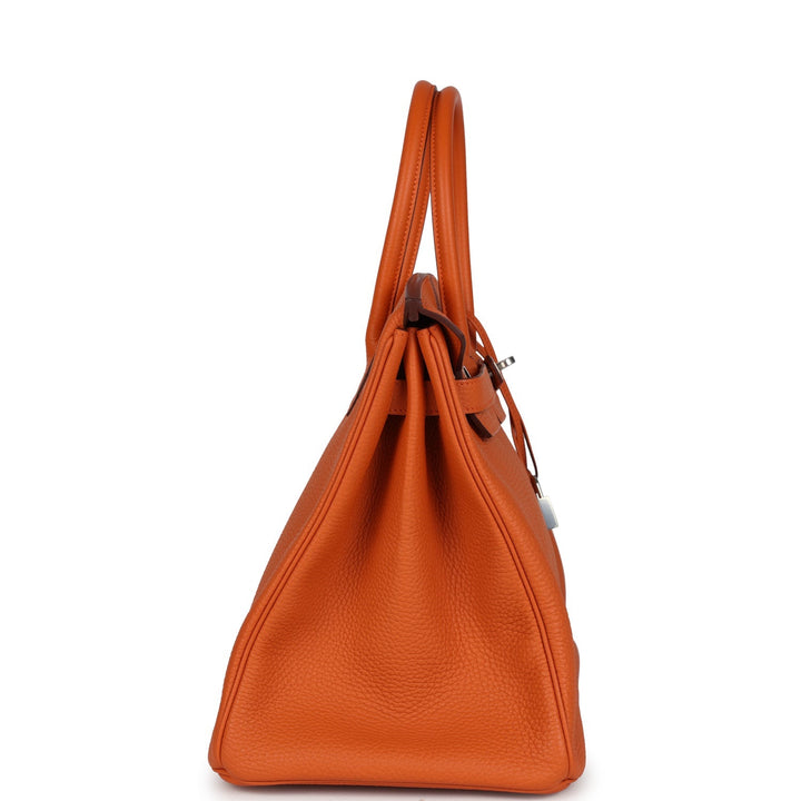 Hermes Birkin 35 Orange Togo Palladium Hardware