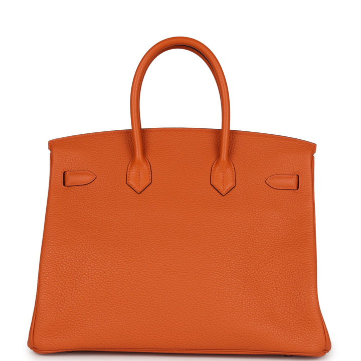 Hermes Birkin 35 Orange Togo Palladium Hardware