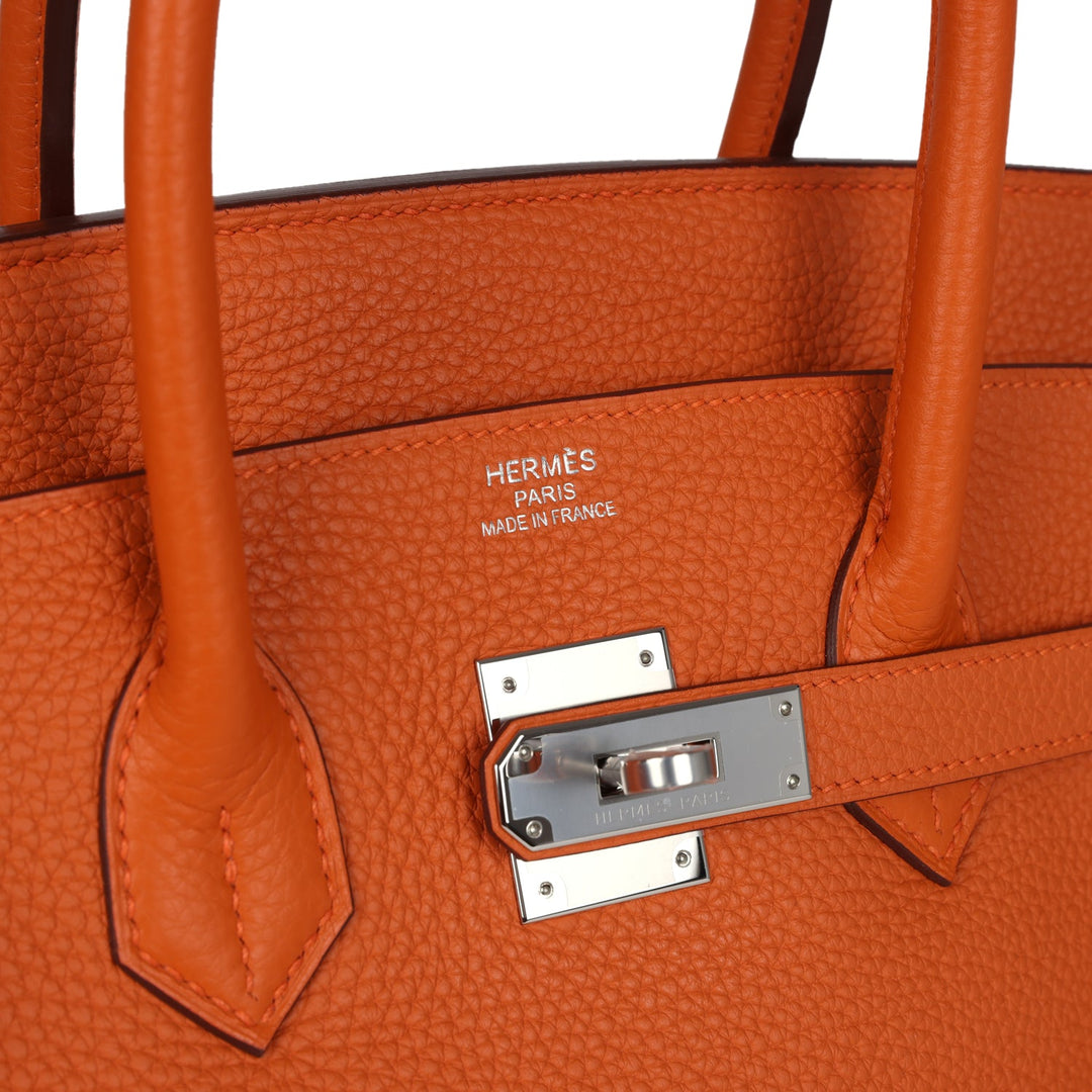 Hermes Birkin 35 Orange Togo Palladium Hardware