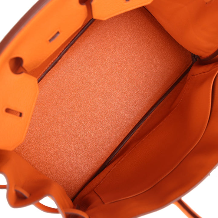 Hermes Birkin 35 Orange Togo Palladium Hardware
