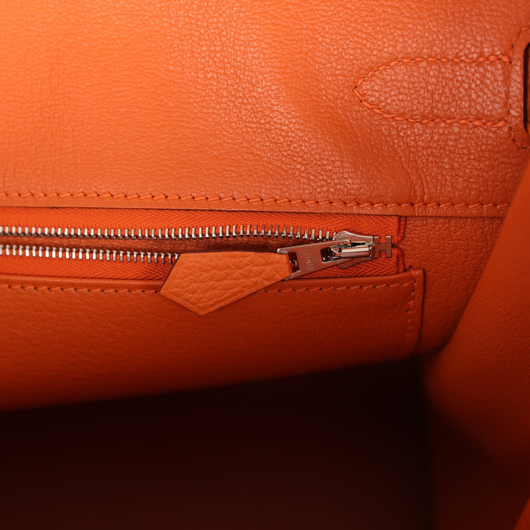 Hermes Birkin 35 Orange Togo Palladium Hardware