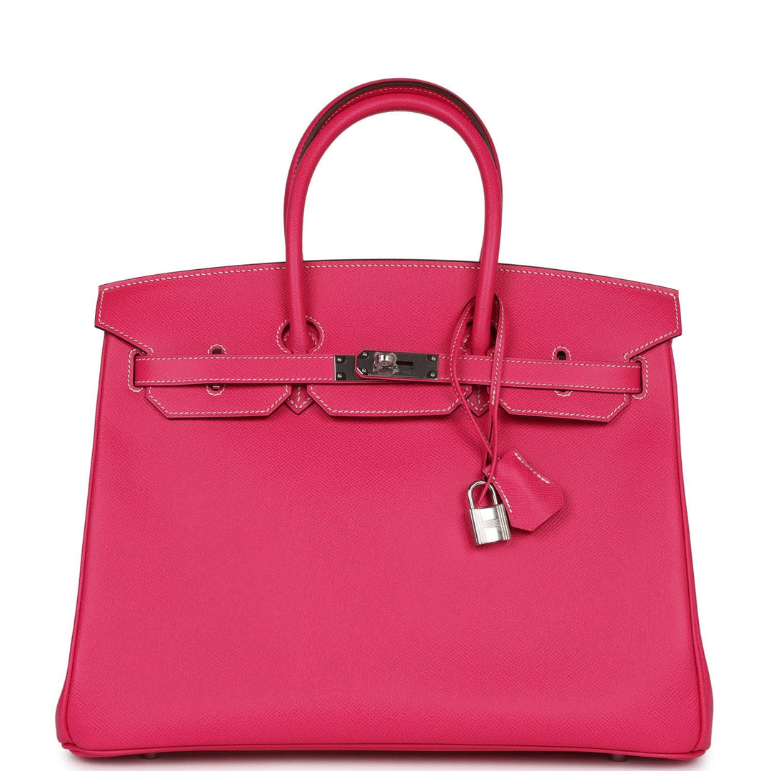 top quality Hermes Birkin 35 Rose Tyrien Epsom Palladium Hardware