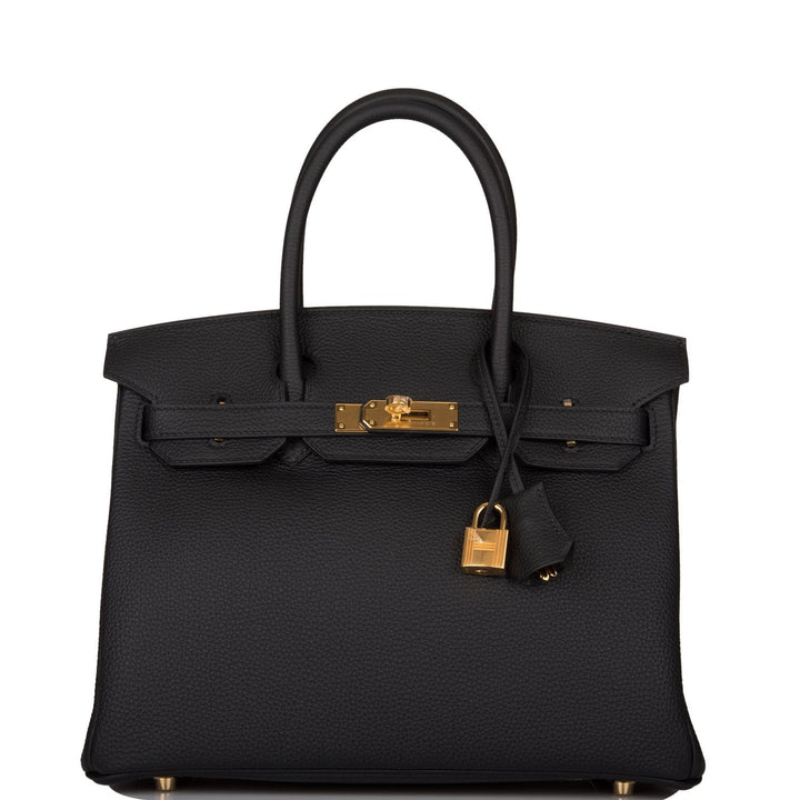 Hermes Birkin 30 Black Togo Gold Hardware