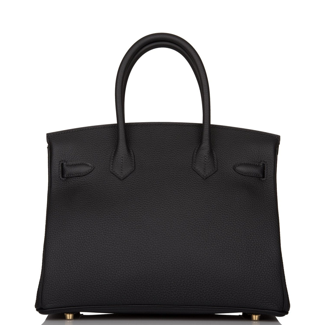 Hermes Birkin 30 Black Togo Gold Hardware
