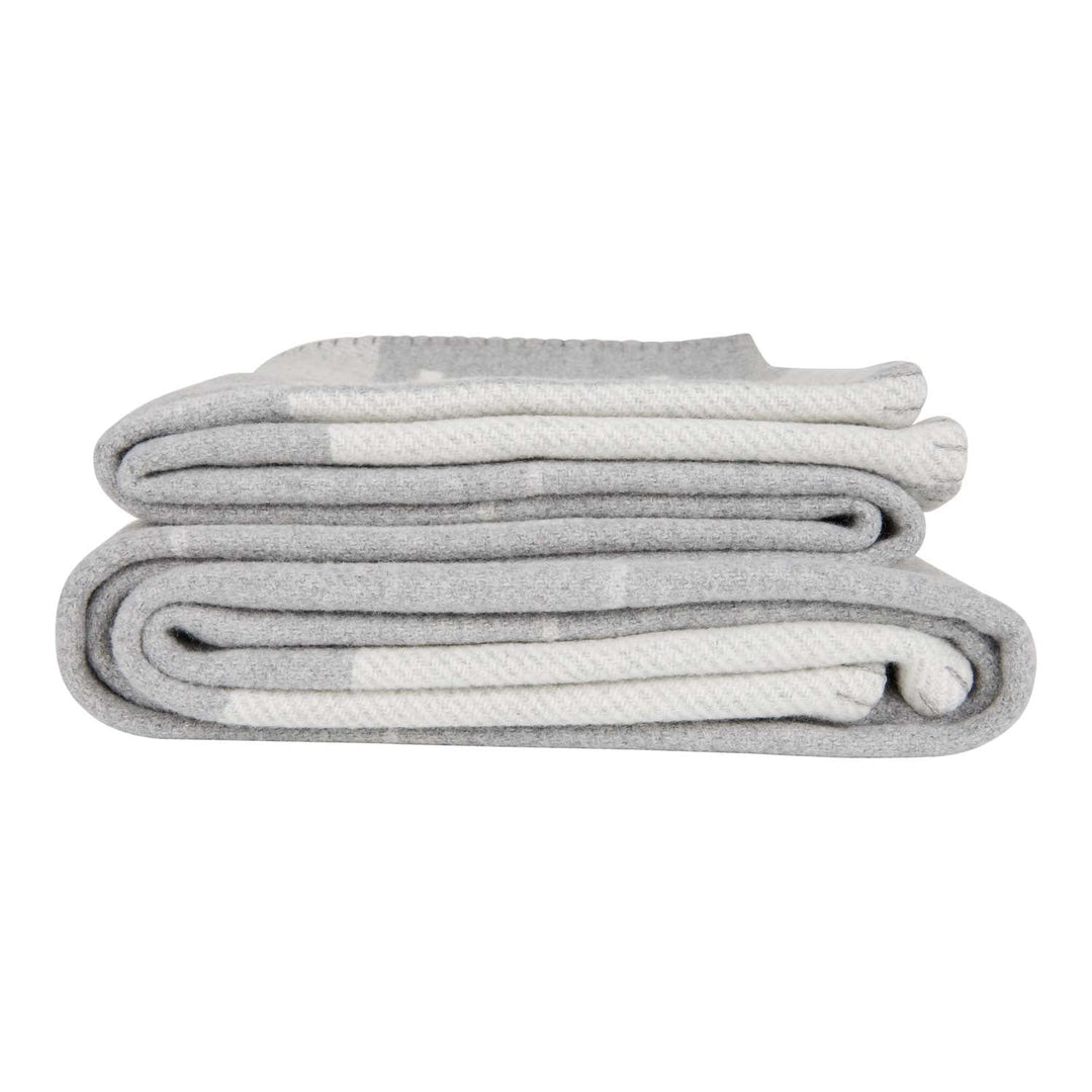Top quality Hermes "Classic Avalon" Ecru and Gris Clair Blanket