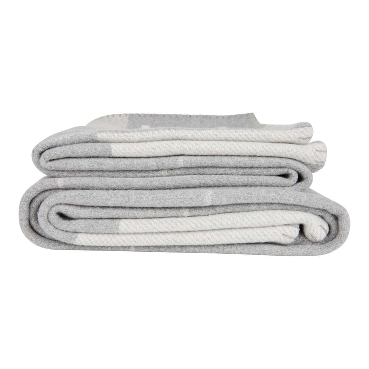 Top quality Hermes "Classic Avalon" Ecru and Gris Clair Blanket