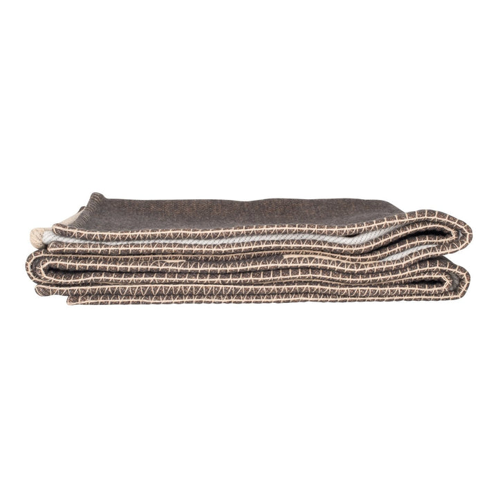 Top quality Hermes "H Casaque" Ecru and Carbone Blanket