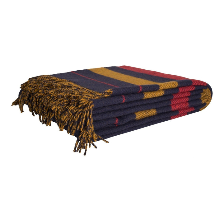 Top quality Hermes "Rocbar" Navy and Paille Blanket