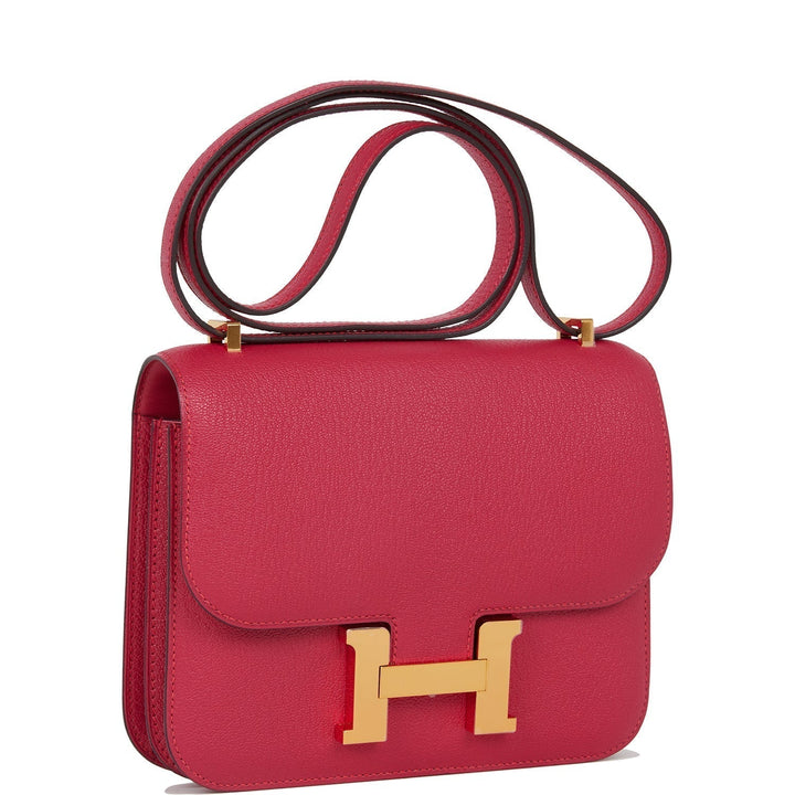 Top quality Hermes Constance 18 Framboise Chevre Gold Hardware