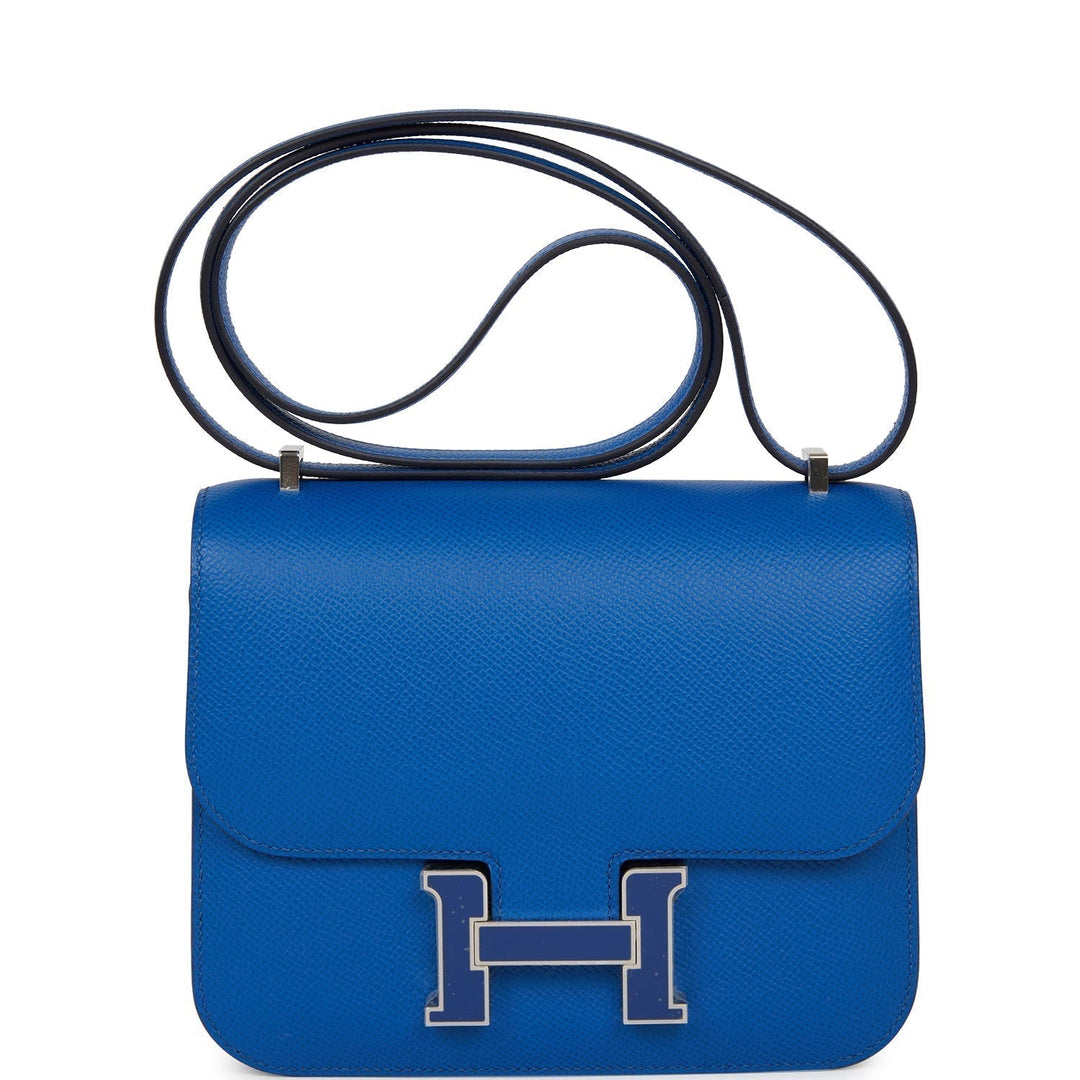Top quality Hermes Constance 18 Bleu France Epsom Palladium Hardware