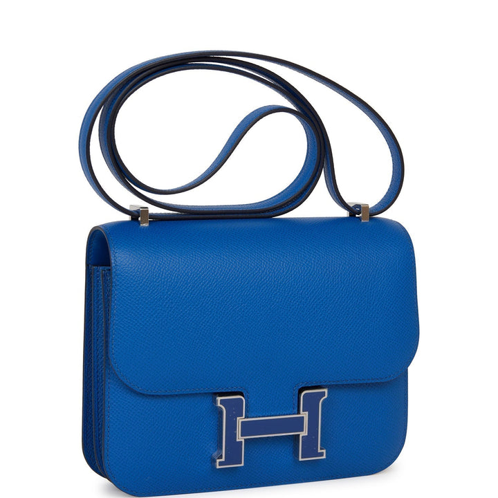 Top quality Hermes Constance 18 Bleu France Epsom Palladium Hardware