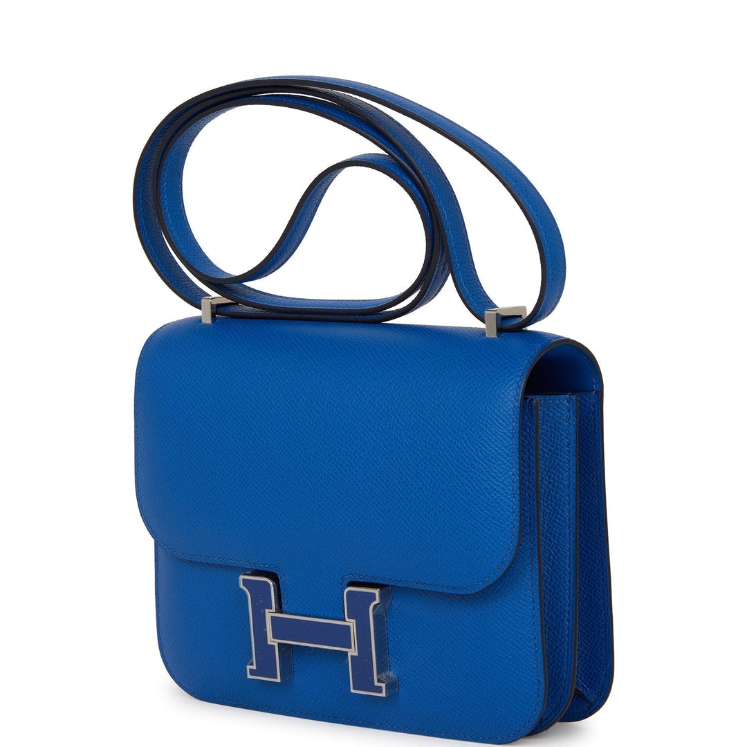 Top quality Hermes Constance 18 Bleu France Epsom Palladium Hardware